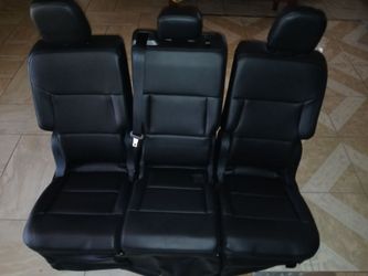 Black Leather 2nd Row Rear Seats A Set