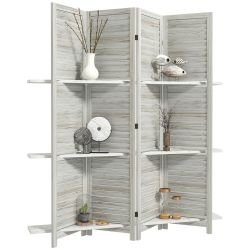 Tall Wood Privacy Screen Room Divider 