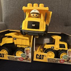 New 3 CAT Construction Play Trucks 