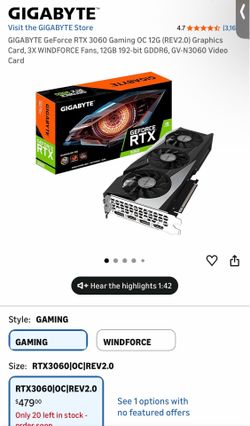 GeForce RTX  3060 12gb (and other parts)