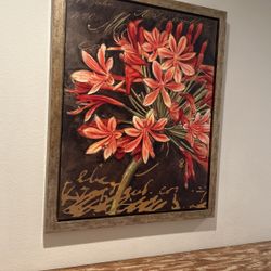 Picture Frame, Mirror And Credenza 