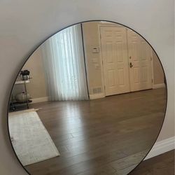 Round Large Mirror - 48” - Black - LIKE NEW