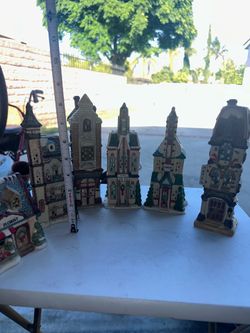 Vintage 8 inch Christmas houses $8 each
