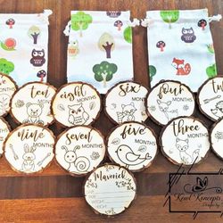 Woodlands Themed Baby Milestone Disks
