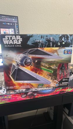 2016 Hasbro Starwars Rogue One Tie Striker and Figure and Nerf Missiles Boxed