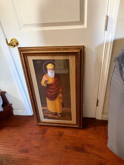 Guru Nanak Dev Ji Framed Sikh Print Vimal Art Series 639 21.5x35.5