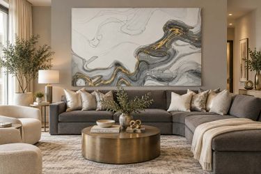 86" x 2" x 58"contemporary canvas