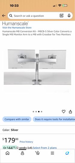 Human scale monitor stand