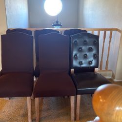 Six Dining Table Chairs