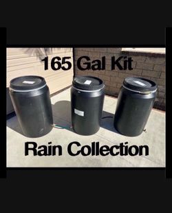 55 Gal Plastic Rain Collecting System 110-165-220-275 Gallons