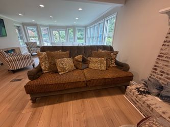 Pair of Custom Upholstered Tufted Sofas