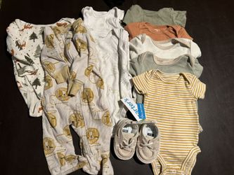 0-3 M Onesies And Shoes