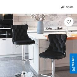 New Black Bar Stools 