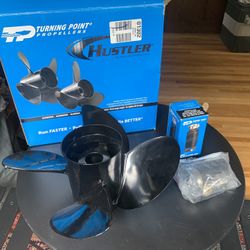 Turning Point Propeller - Hustler Aluminum Four Blade + Installation Kit