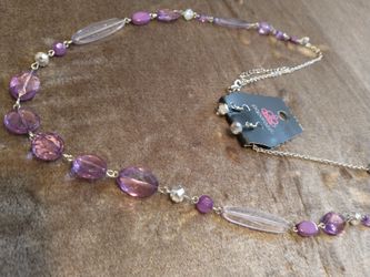 This is a Paparazzi Quite Quintessence Purple Necklace!