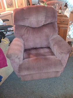 Mauve Fabric Recliner Chair