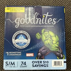 Goodnites Baby Diaper Size S/M 74 Count 