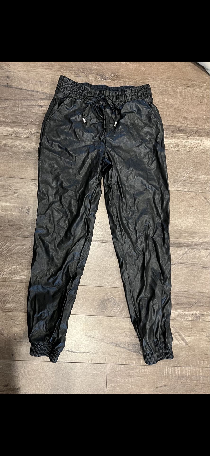 Women’s Faux Leather Joggers