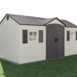 15 ft. x 8 ft. Resin Outdoor Garden Shed