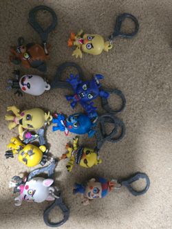 Five Nights at Freddy's Clip-On Figure Keychains Lot