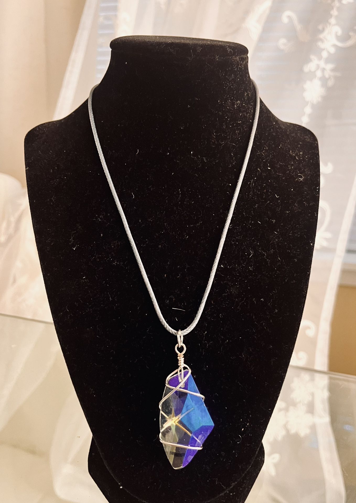 Crystal Charm Necklace -handmade