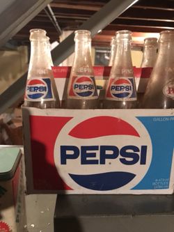 Vintage Pepsi bottles - from 70s and one older