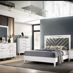 New year sale. Colby White bedroom set only $599. Easy finance option. Same day delivery.