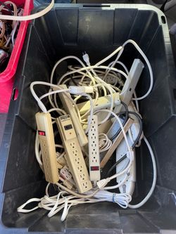 Lot of Power Strips and Extension Cords