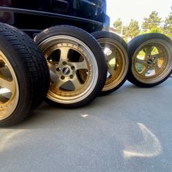 Wheels 18x9.5 5x114.3 5x4.5 Tires 225/40/18 235/40/18