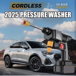 Cordless Portable Multi-Function High Pressure Water Blasters, 30bar/435psi Handheld Water Pressure Washer, 12000mAh Battery Powered for Car, Home & G