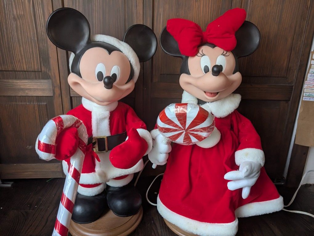 Disney Mickey Minnie Christmas Holiday Animated Motionette