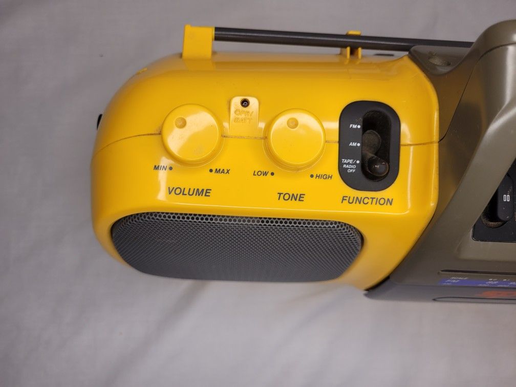 Vintage 1990s Sony CFS 914 Yellow Sports Boombox Mega Bass