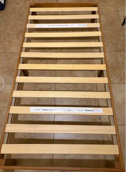Sturdy wood bed frame