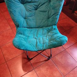 TEAL BUTTERFLY PLUSH CONFY CHAIR