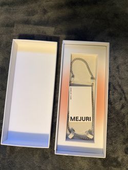 Mejuri: Zadie Bezel Lab Grown Sapphire Tennis Necklace (Material: Sterling Silver, Stone: Lab Grown White Sapphire, and Length: 17.5 inches)