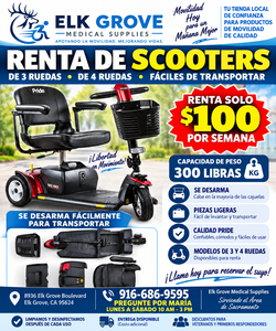 "Rentas de scooters disponibles."