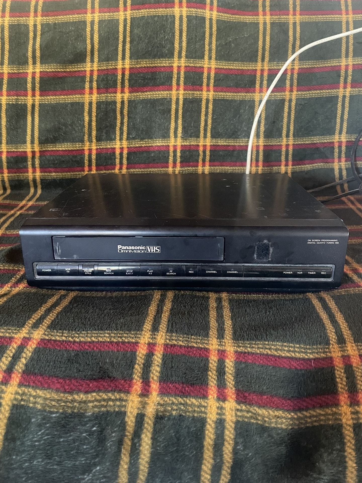 Panasonic Omnivision VHS Player + Ambico VHS Video Cassette Rewinder