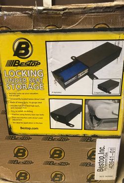 Bestop locking under seat storage safe