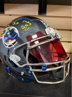 Dalvin cook signed helmet with COA