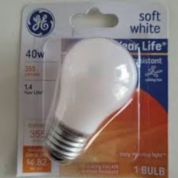GE Soft White Light Bulbs (40W, 355 Lumens) – Case of 24