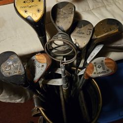 Antique Golf Clubs With Bag