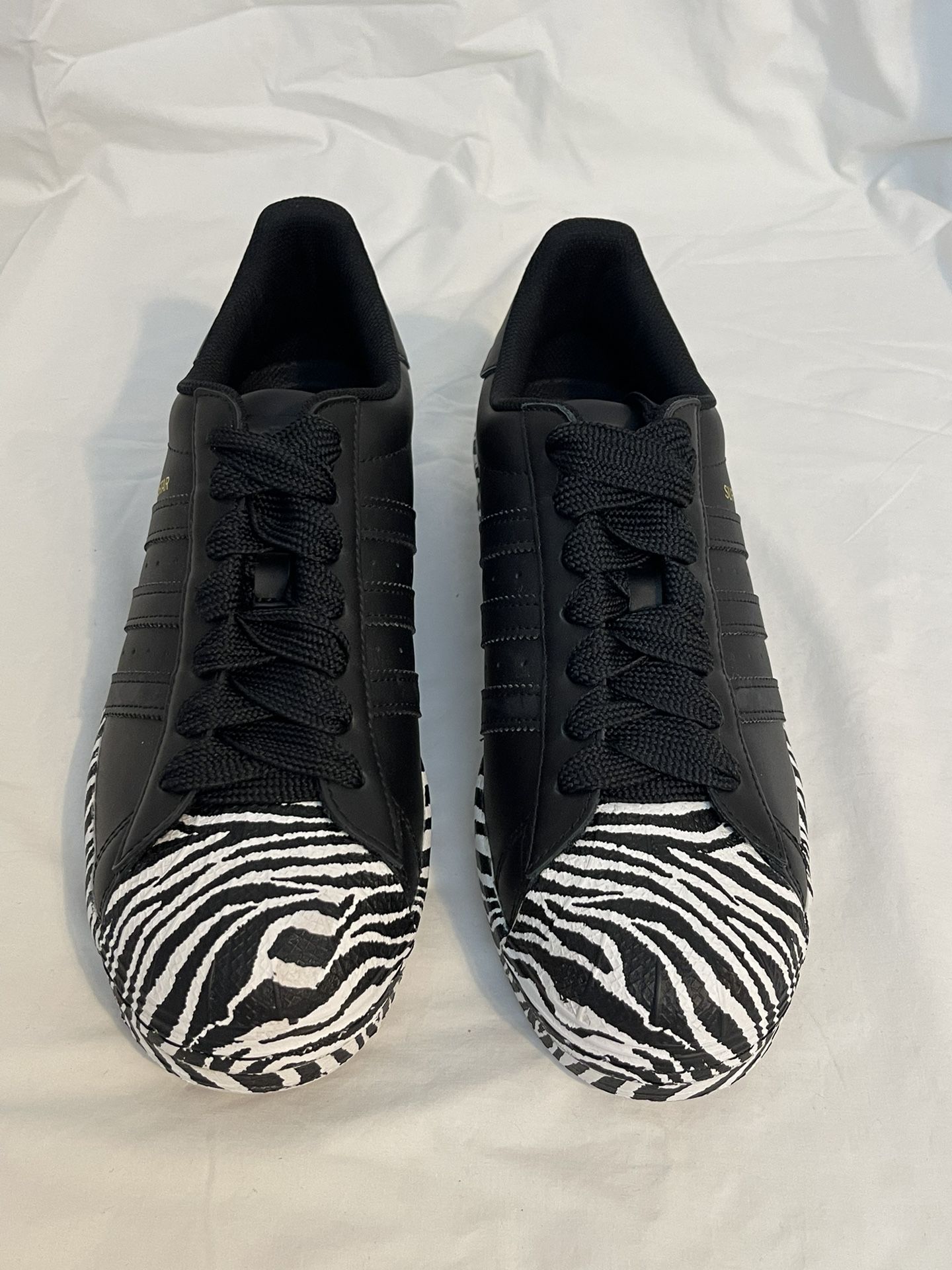 Adidas Superstar Zebra Print Fashion Sneakers