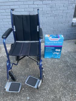Transporter blue + shower chair