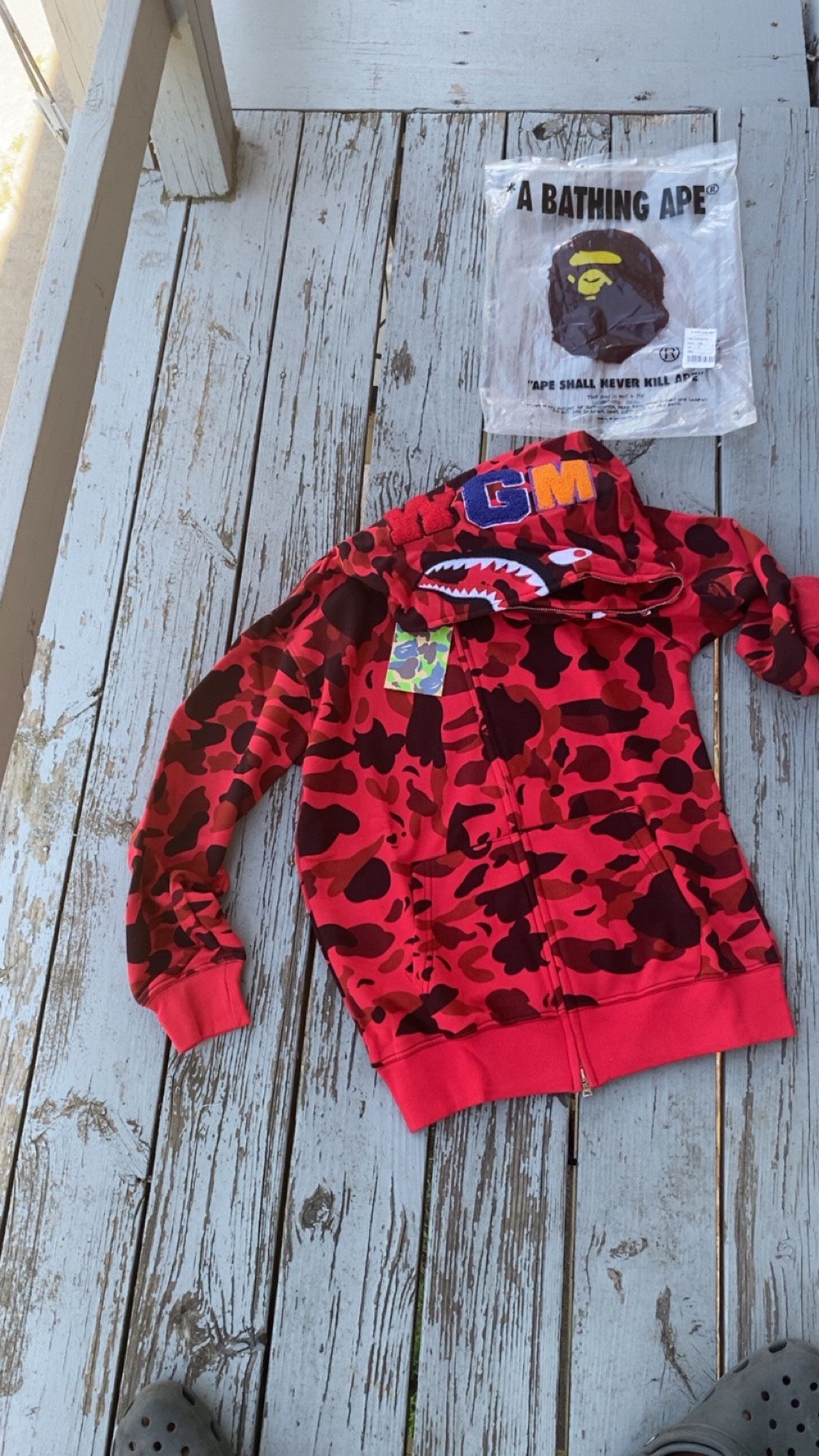 Red ABC Bape Zip up
