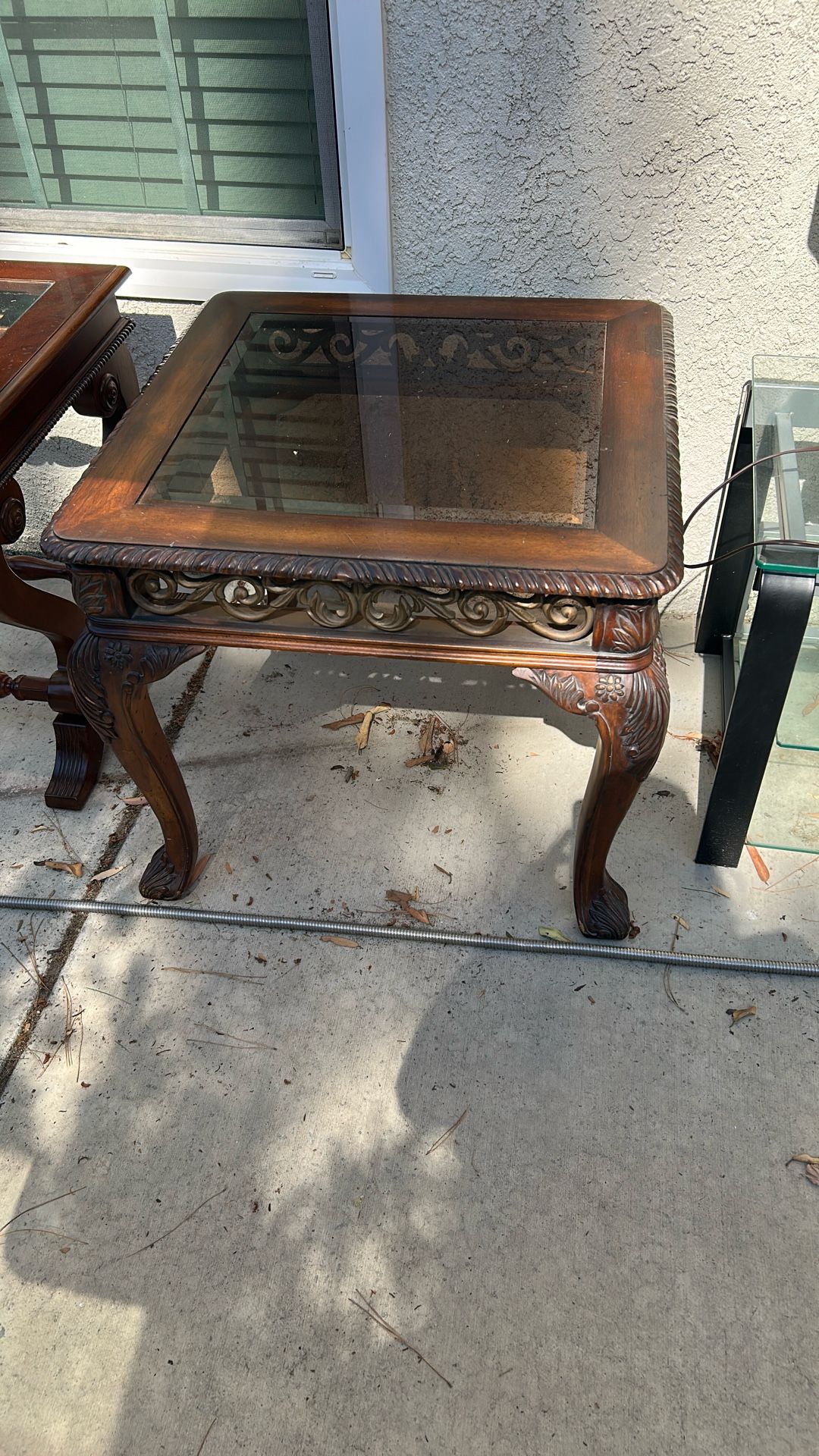 End Tables, Lamps, Glass Entertainment Center