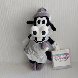 Clarabelle the Cow  8" Bean Bag Plush Disney Store Black & White Classic w/ Tag
