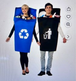 Trash & Recycle Cans Adult Halloween Costume Set