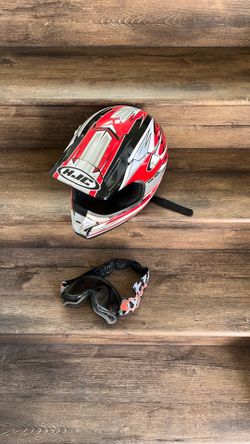 HJC Helmet Red Silver Black Size Small Adult