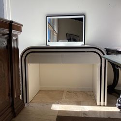 Waterfall Vanity Convertible To Console Table 