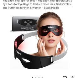 Red Light Therapy for Eyes – Red Light Therapy Glasses & Eye Pods for Eye Bags to Reduce Fine Lines, Dark Circles, and Puffiness for Men & Women – Bla